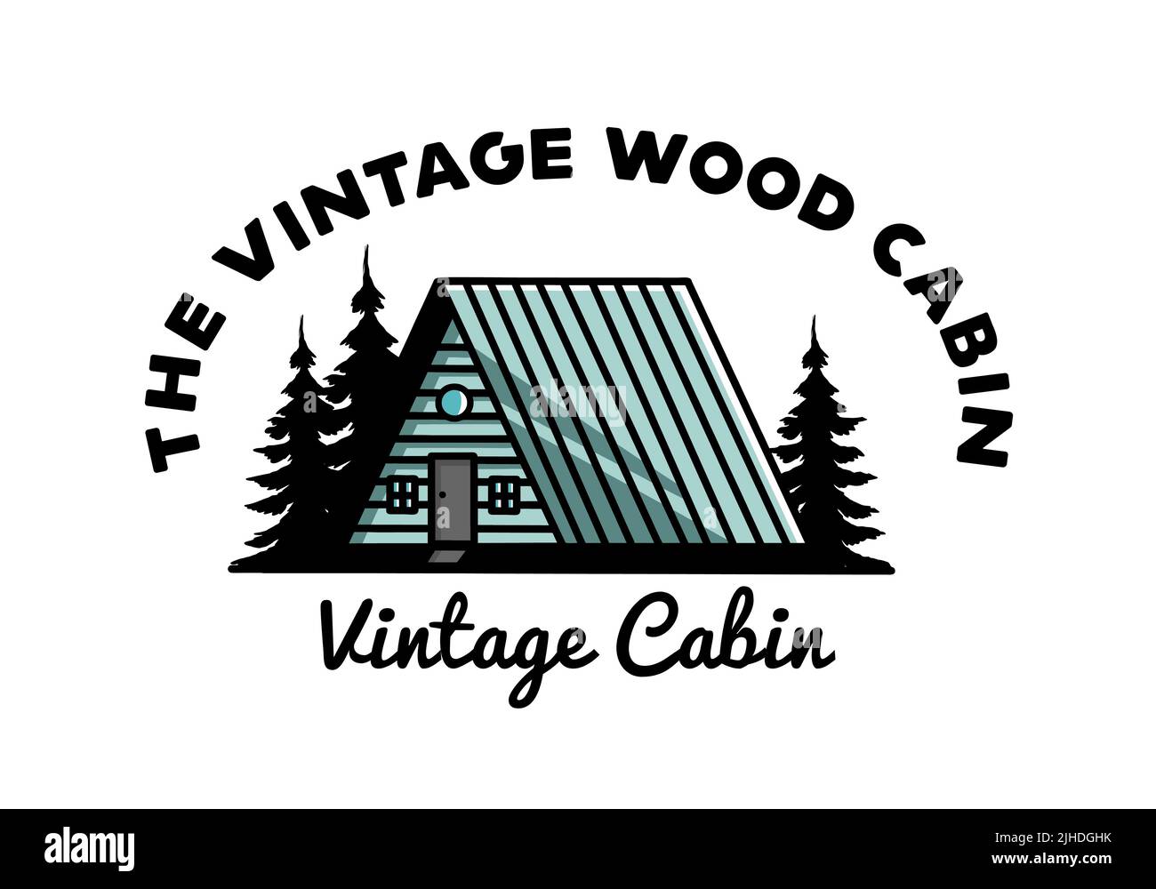 Illustration design of a vintage wood cabin Stock Vector Image & Art ...