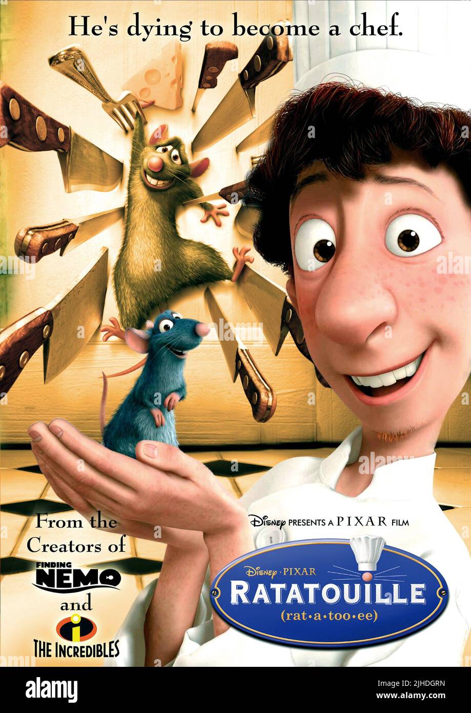 REMY, LINGUINI POSTER, RATATOUILLE, 2007 Stock Photo Alamy