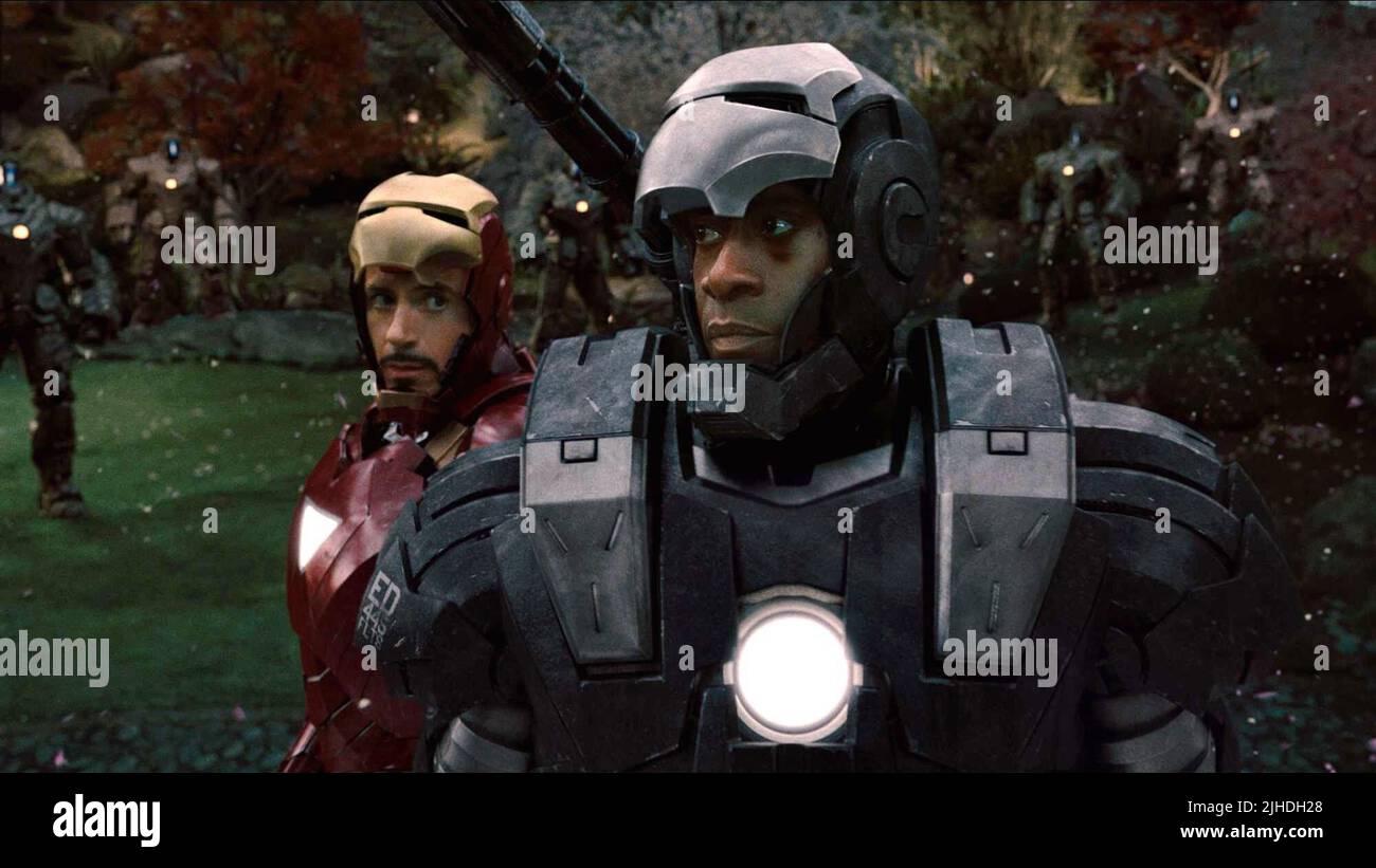 ROBERT DOWNEY JR., DON CHEADLE, IRON MAN 2, 2010 Stock Photo - Alamy