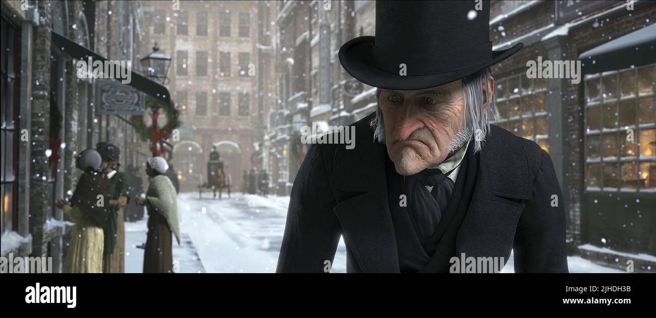 EBENEZER SCROOGE, A CHRISTMAS CAROL, 2009 Stock Photo