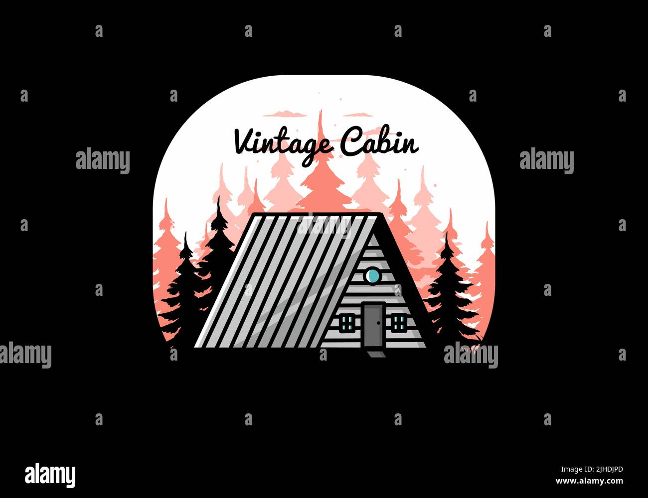 Illustration design of a vintage wood cabin Stock Vector Image & Art ...