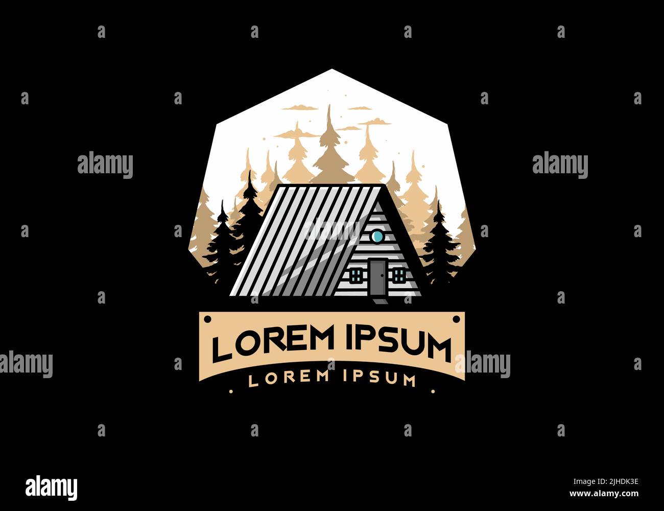 Illustration design of a vintage wood cabin Stock Vector Image & Art ...
