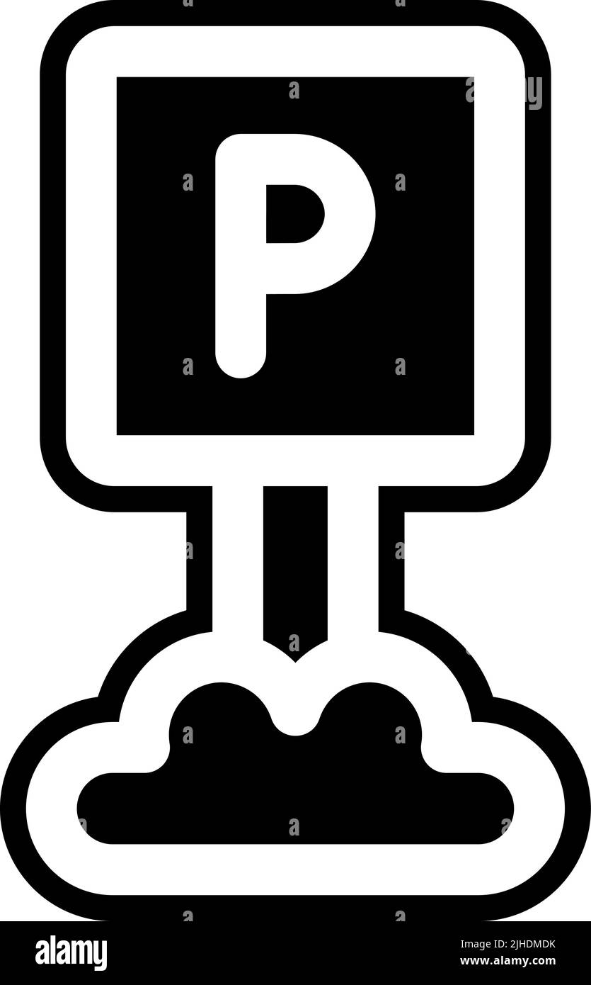 Hotel parking sign . Stock Vector