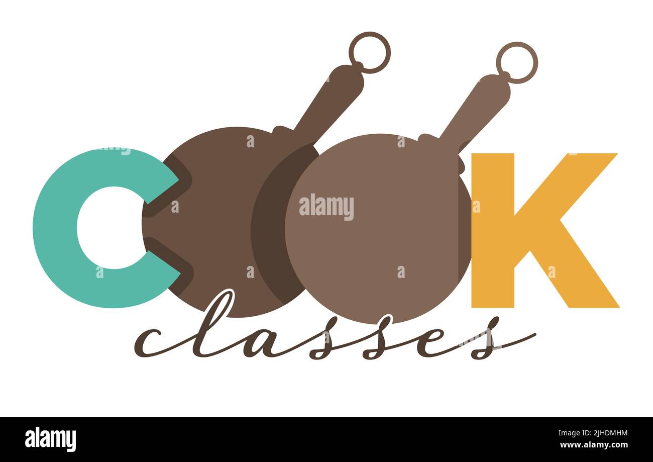 Kitchenware and cutlery cooking school or classes isolated icons vector ...