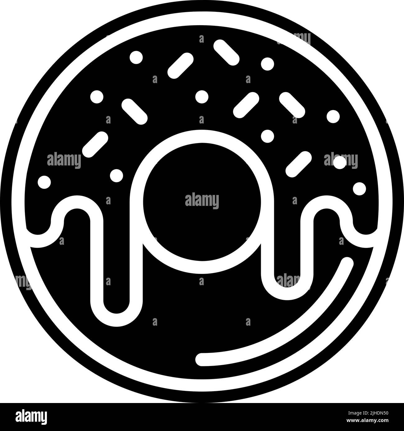 Cup hot coffee donut Black and White Stock Photos & Images - Alamy