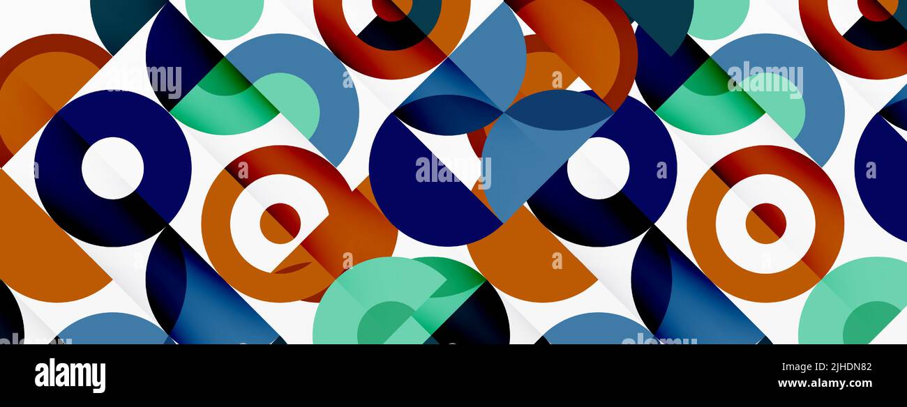 Clean minimal circle background. Colorful template for wallpaper ...
