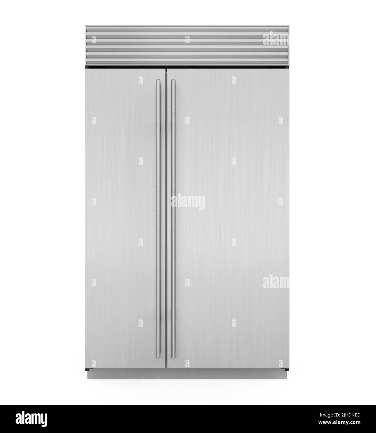 Modern Refrigerator Isolated Stock Photo