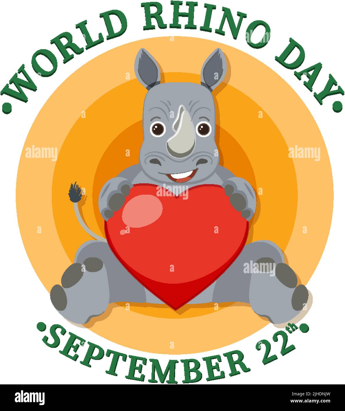 World Rhino Day September 22 Banner illustration Stock Vector Image ...