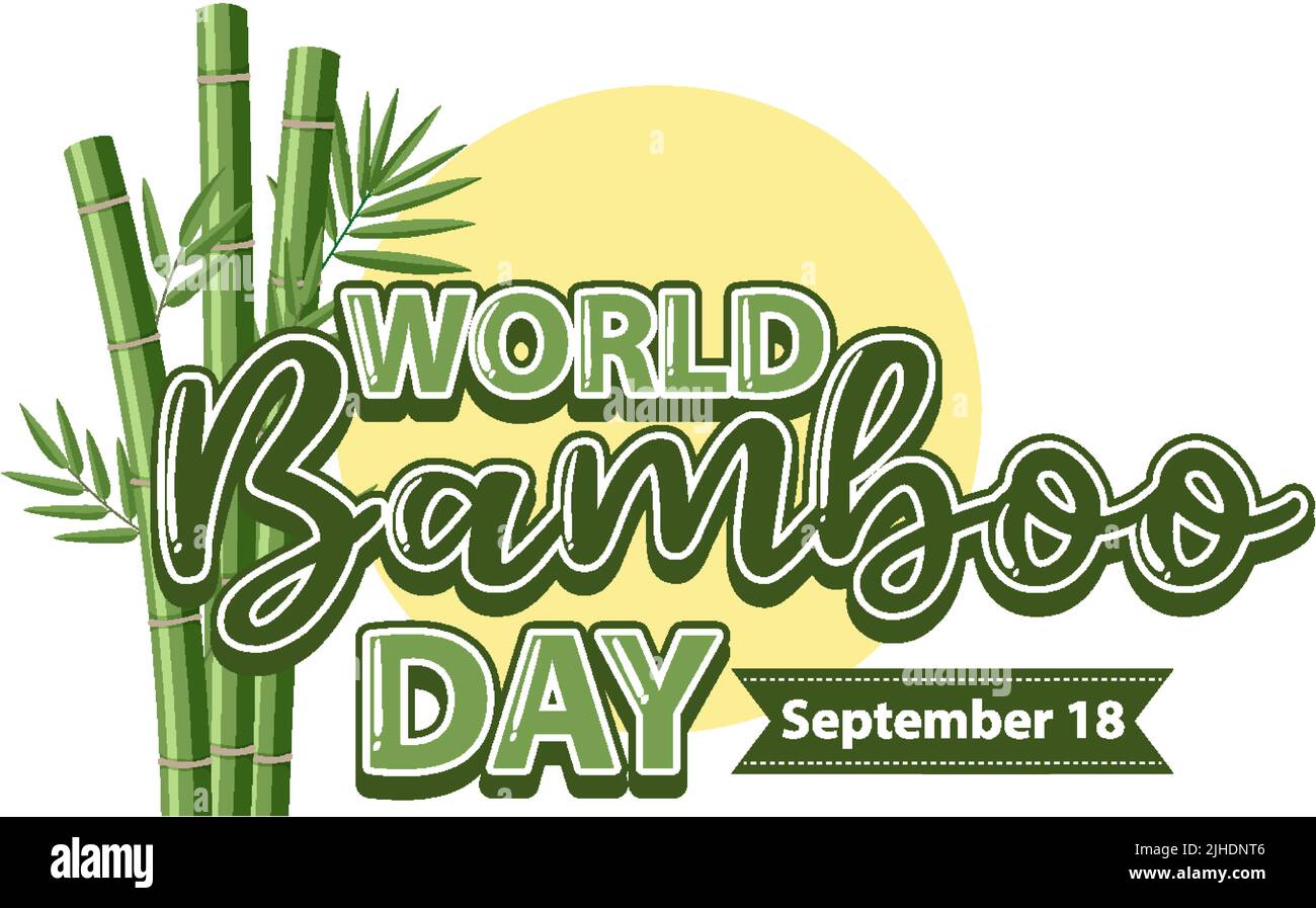 World bamboo day logo banner illustration Stock Vector Image & Art Alamy