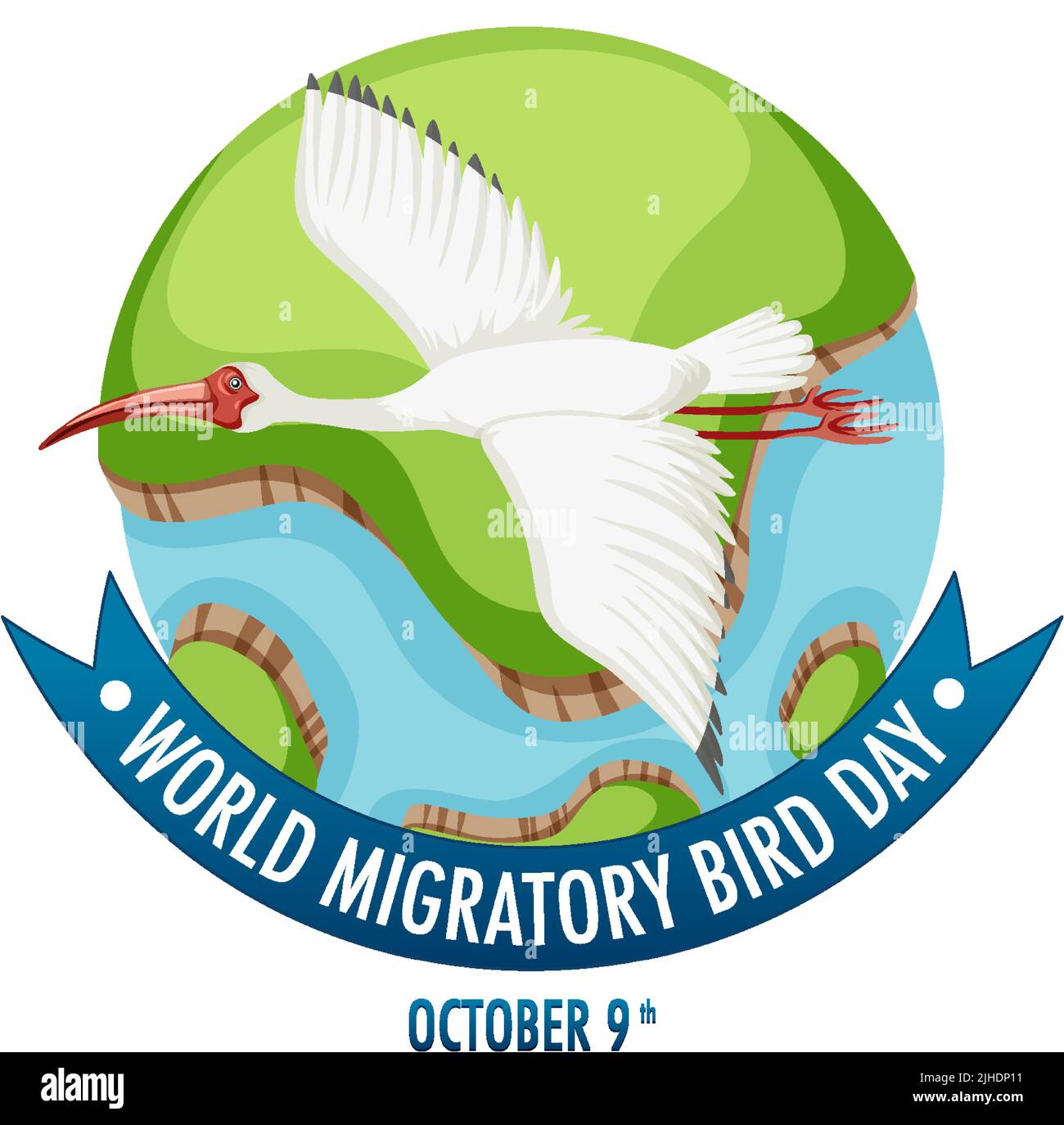 World Migratory Bird Day Banner Template illustration Stock Vector