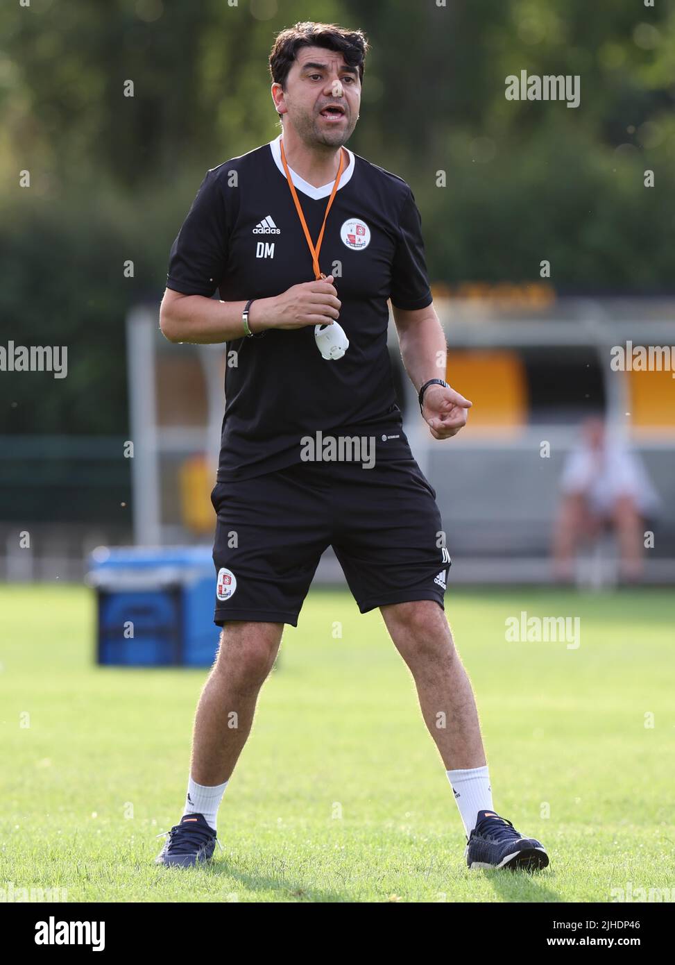 Crawley Town's assistant coach Dan Micciche seen during the Pre-Season Friendly between Three Bridges FC and Crawley Town FC at the Jubilee Field in Three Bridges 13th July 2022 Stock Photo
