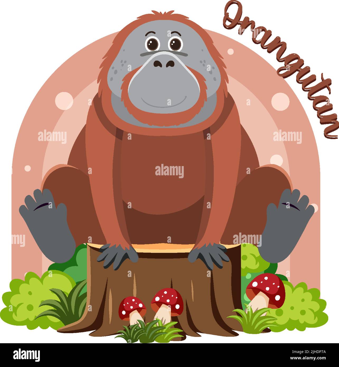 Cute orangutan in cartoon flat style illustration Stock Vector Image & Art - Alamy Cute orangutan in cartoon flat style illustration Stock Vector Image & Art - Alamy