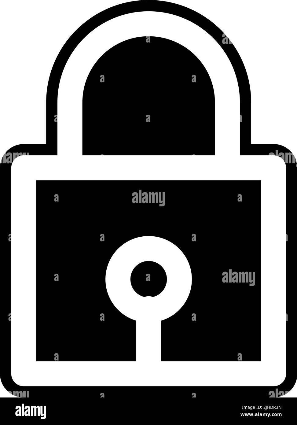 Keyhole padlock color icon Black and White Stock Photos & Images - Alamy