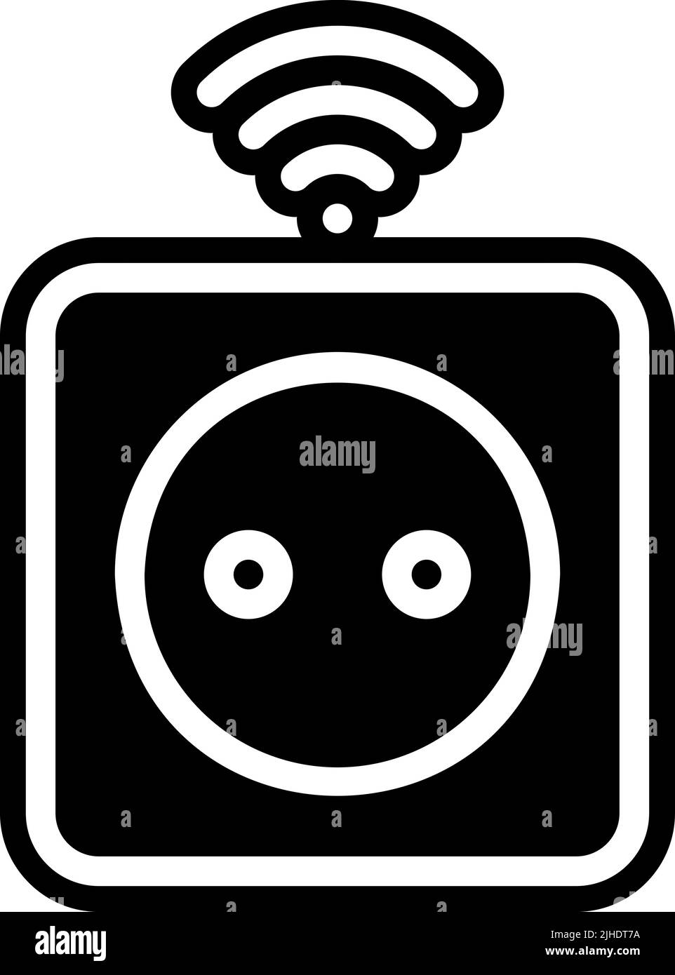 Smarthome wall socket . Stock Vector