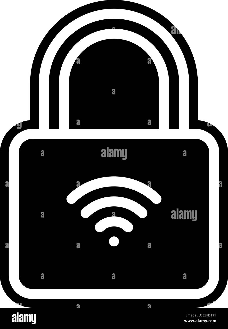 Smarthome padlock . Stock Vector