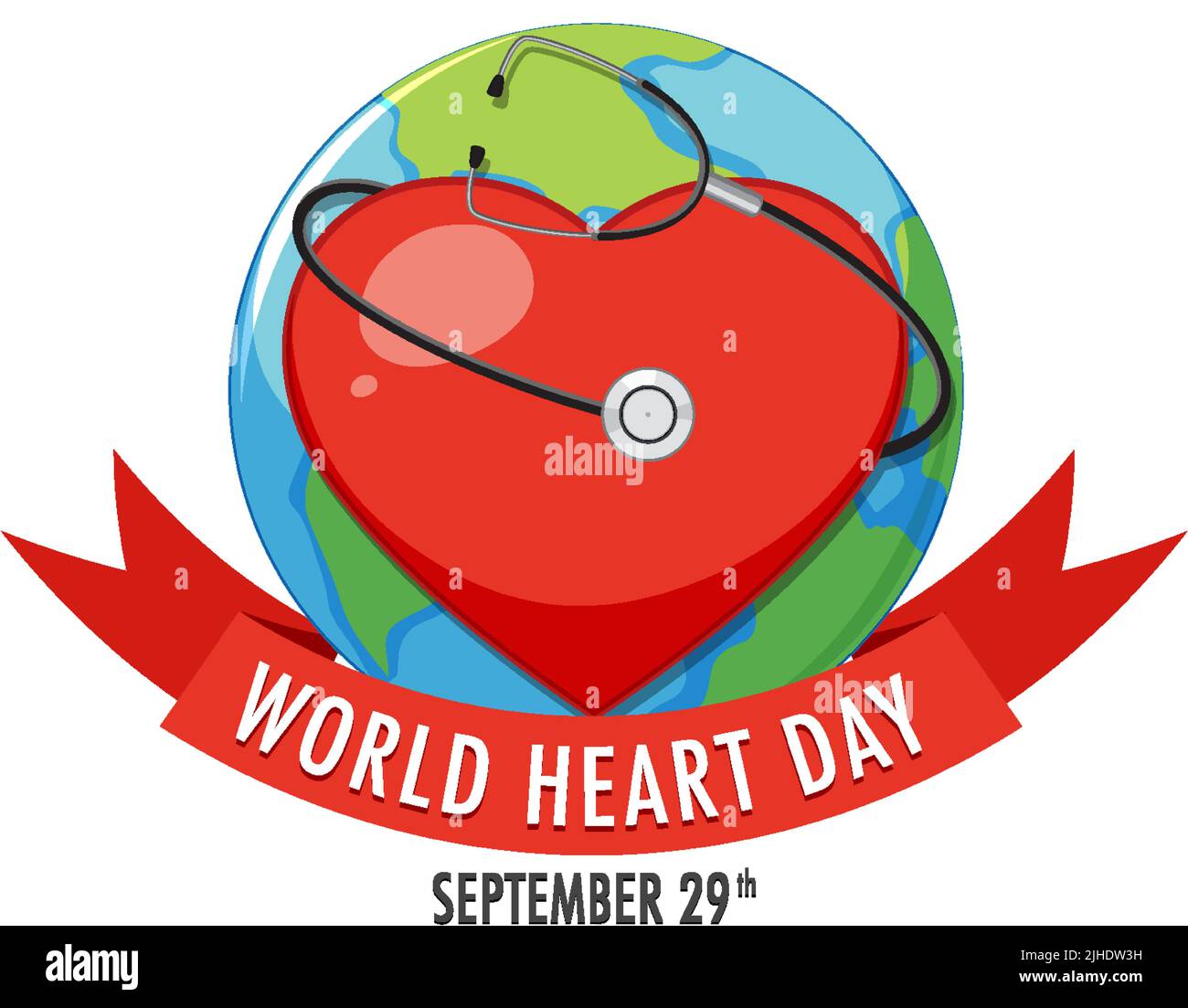 World Heart Day Banner Design illustration Stock Vector Image & Art Alamy