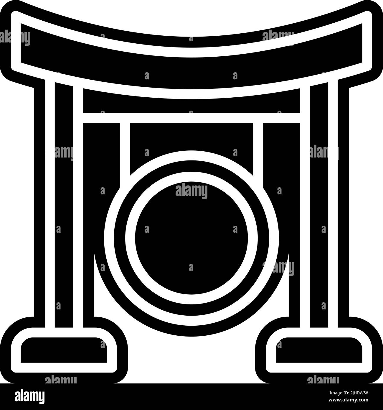 Japan temple gong Black and White Stock Photos & Images Alamy