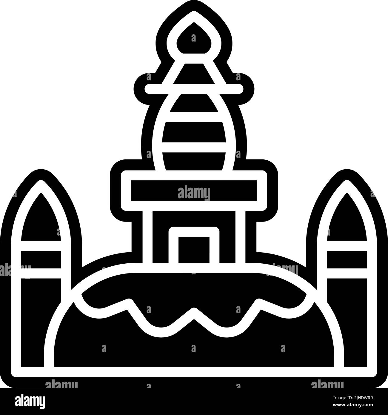 Temples swayambhunath . Stock Vector
