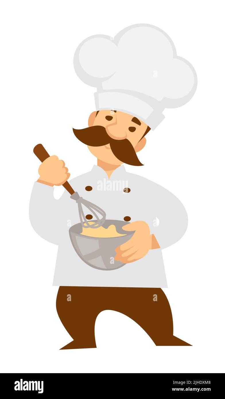 Cook or chief in uniform vector isolated character menu board and ...