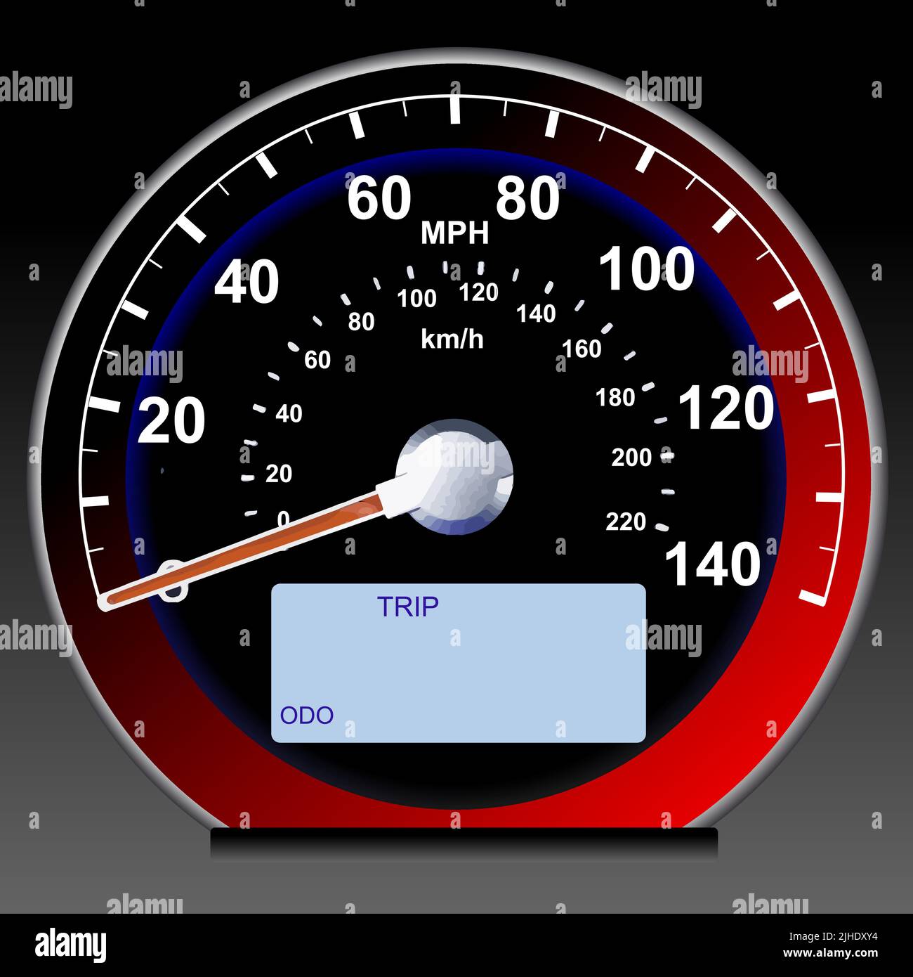 Vector illustration of a speedometer. Odometer Stock Vector Image & Art