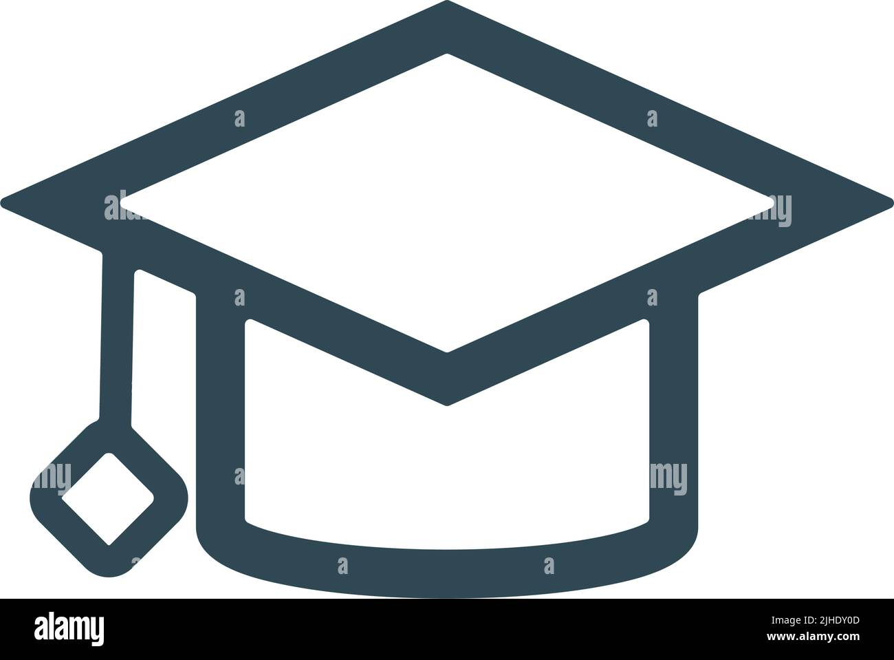 Graduation square cap icon. Academic cap. Knowledge and education