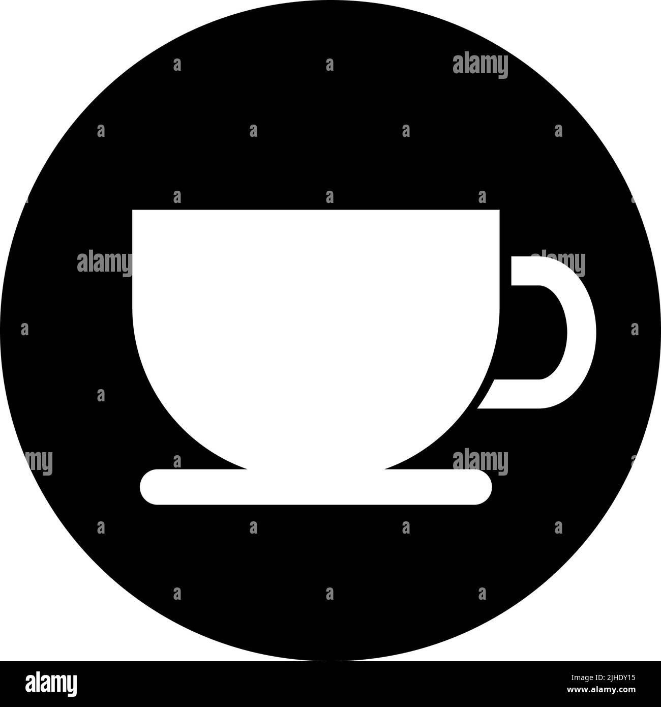 Round coffee cup icon. Cafe icon. Editable vector Stock Vector Image