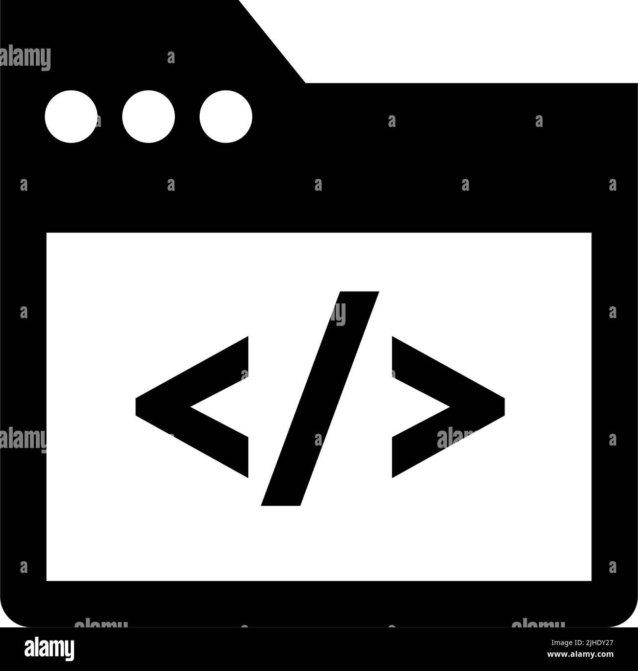 Tag Coading icon. Web Page Source icon. Editable vector. Stock Vector
