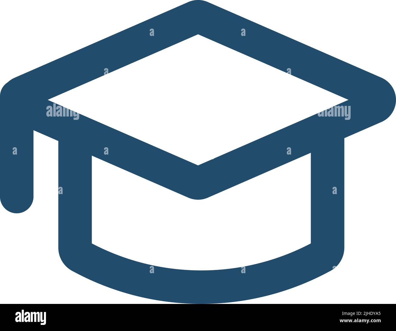 Education Icon Graduation Cap Editable Vector Stock Vector Image