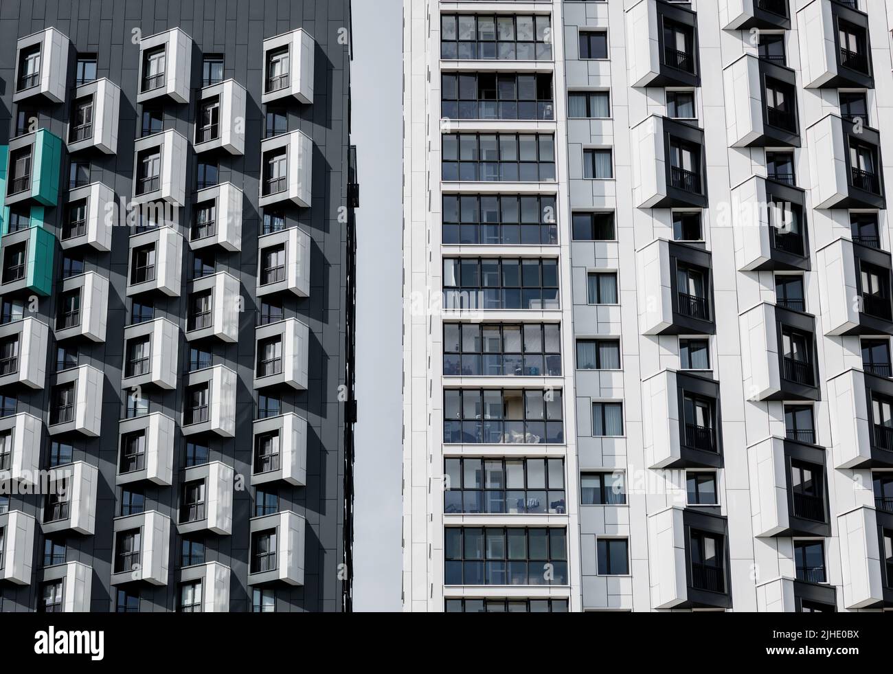 Snapshot of Modern Apartment Building With Futuristic Facade