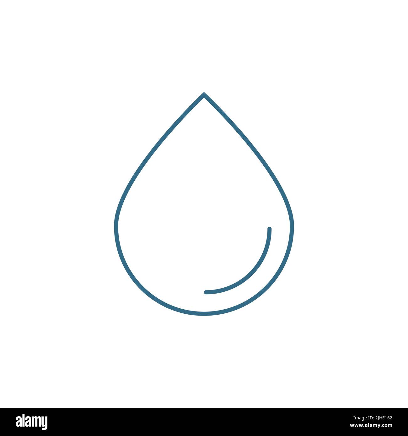 Water drop icon isolated on white background. Vector illustration Stock Vector