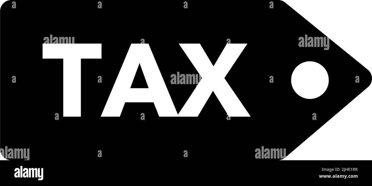 Tax tag silhouette icon. Editable vector Stock Vector Image & Art Alamy