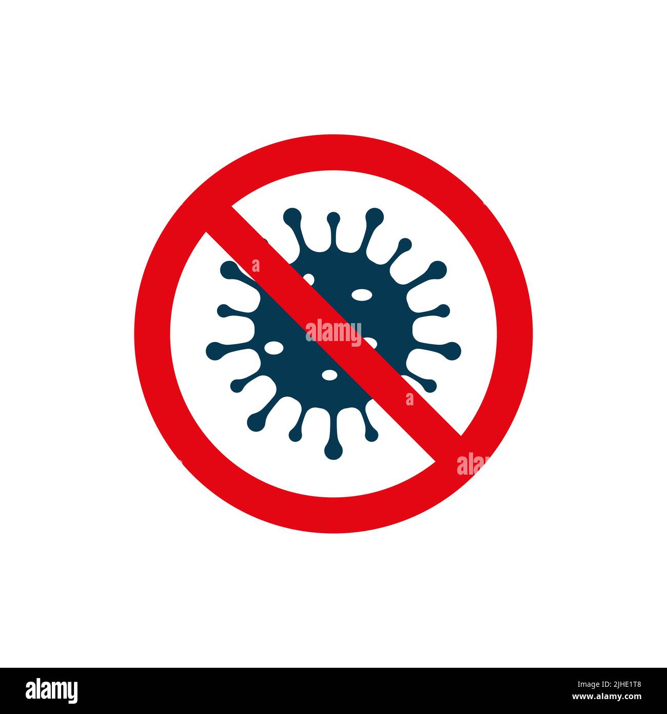 No viruse sign isolated on white background. Vector illustration Stock Vector