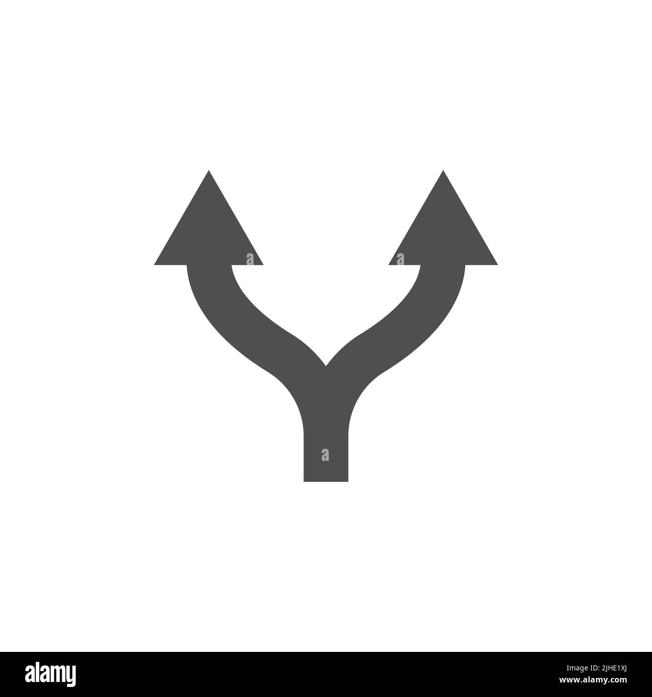 Two way direction arrow icon isolated on white background. Vector illustration Stock Vector