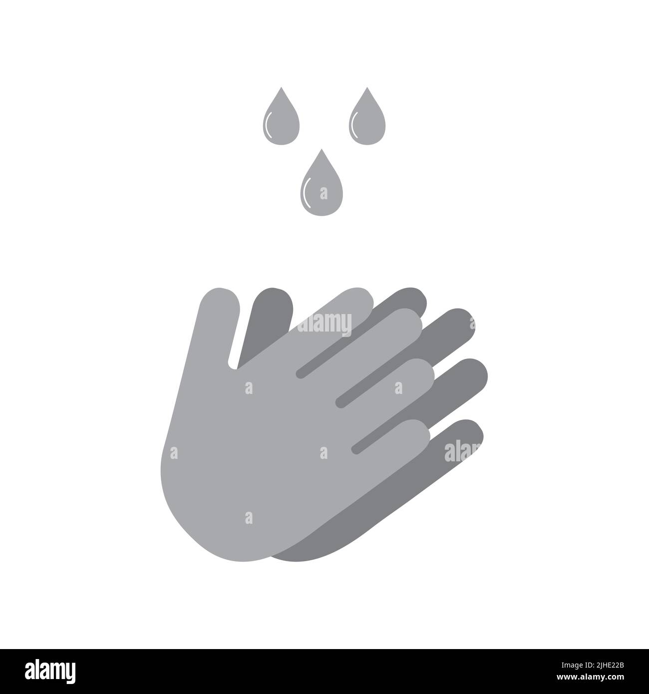 Hand washing, hand sanitizer icon isolated on white background. Vector