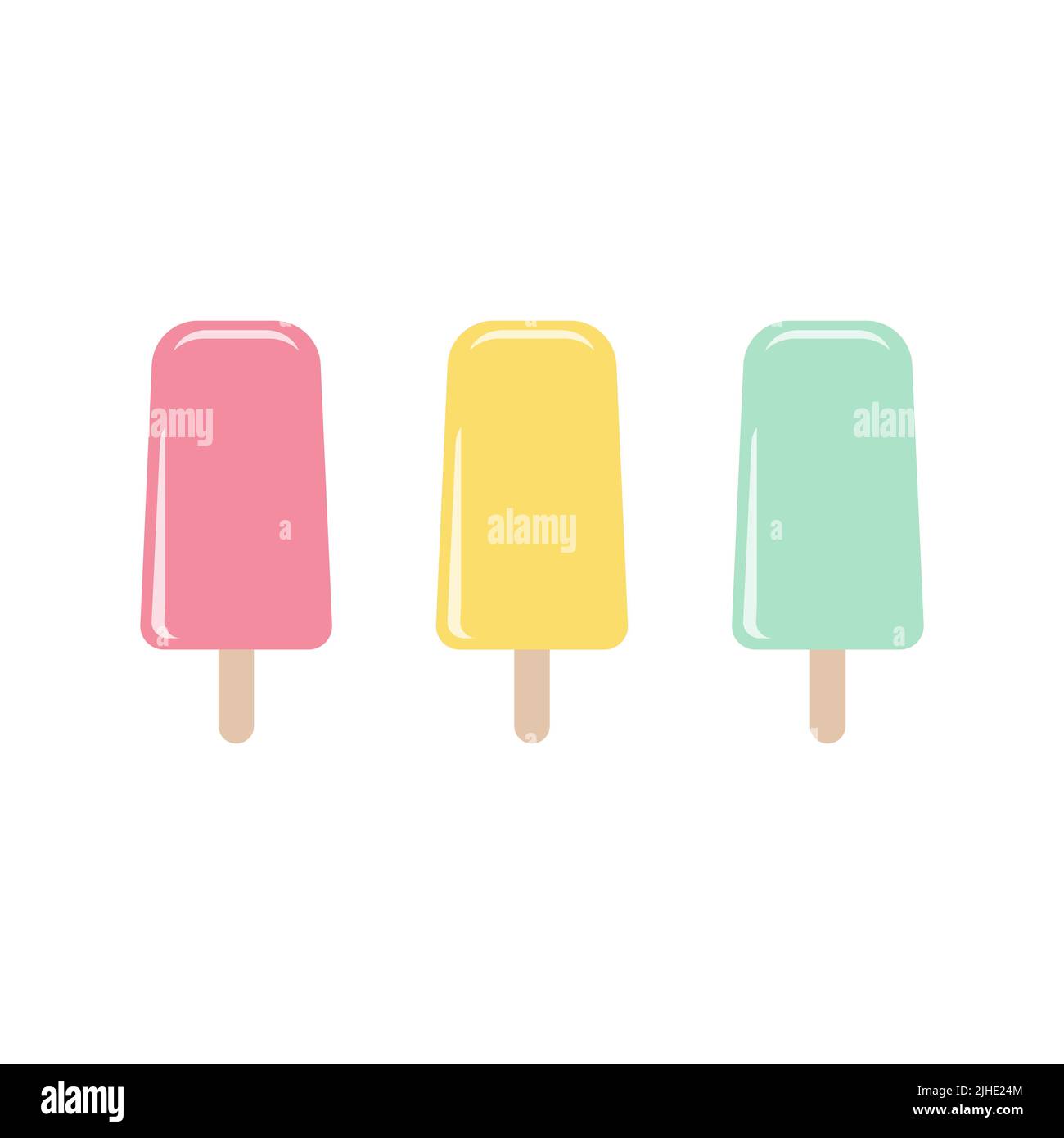 Ice cream isolated on white background. Vector illustration Stock Vector