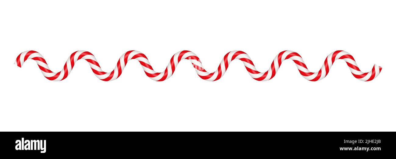 Christmas candy cane wave line with red and white striped. Xmas line with  striped candy lollipop pattern. Christmas and new year element. Vector  Stock Vector Image & Art - Alamy
