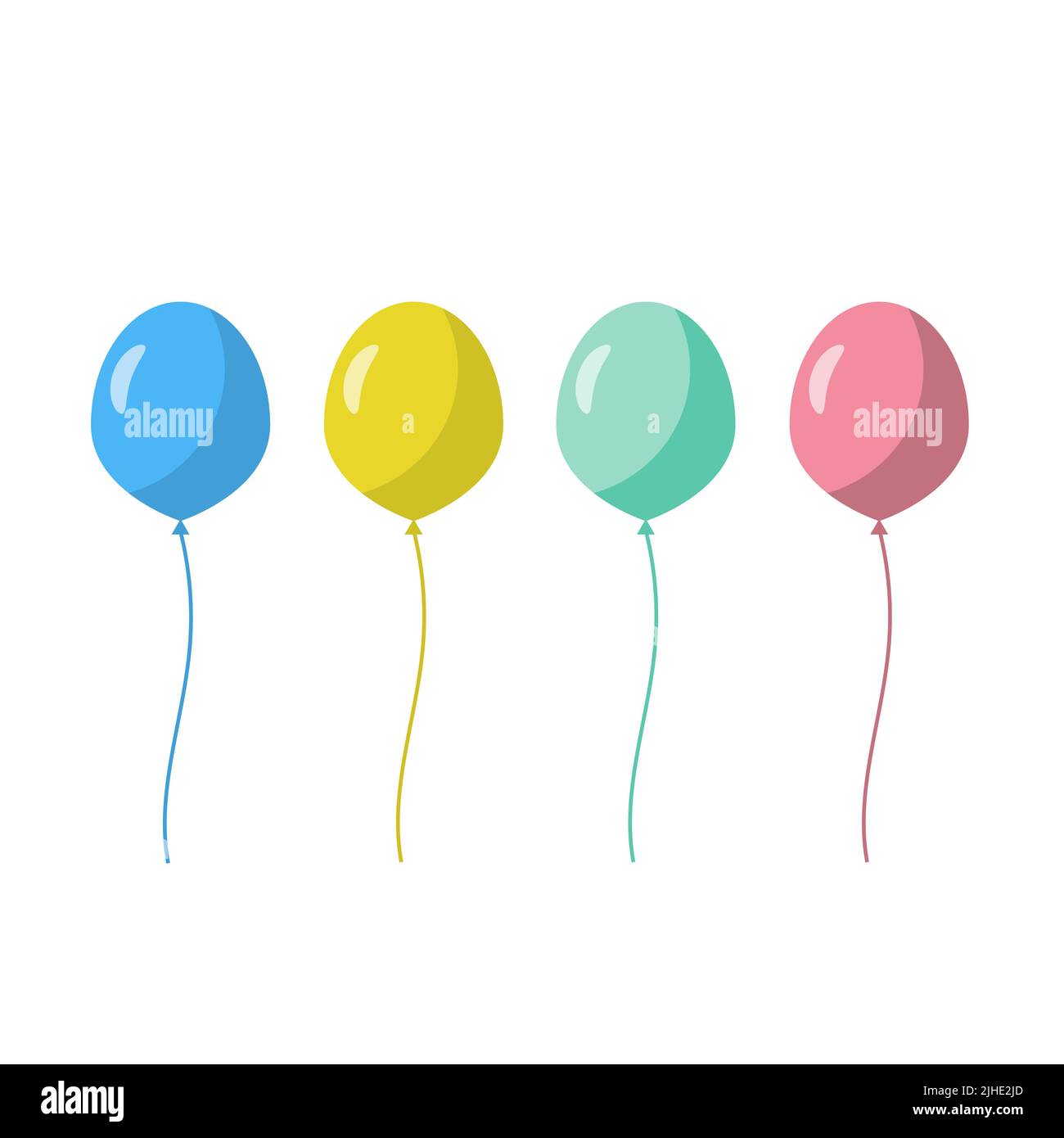 Balloons icon isolated on white background. Vector illustration Stock Vector