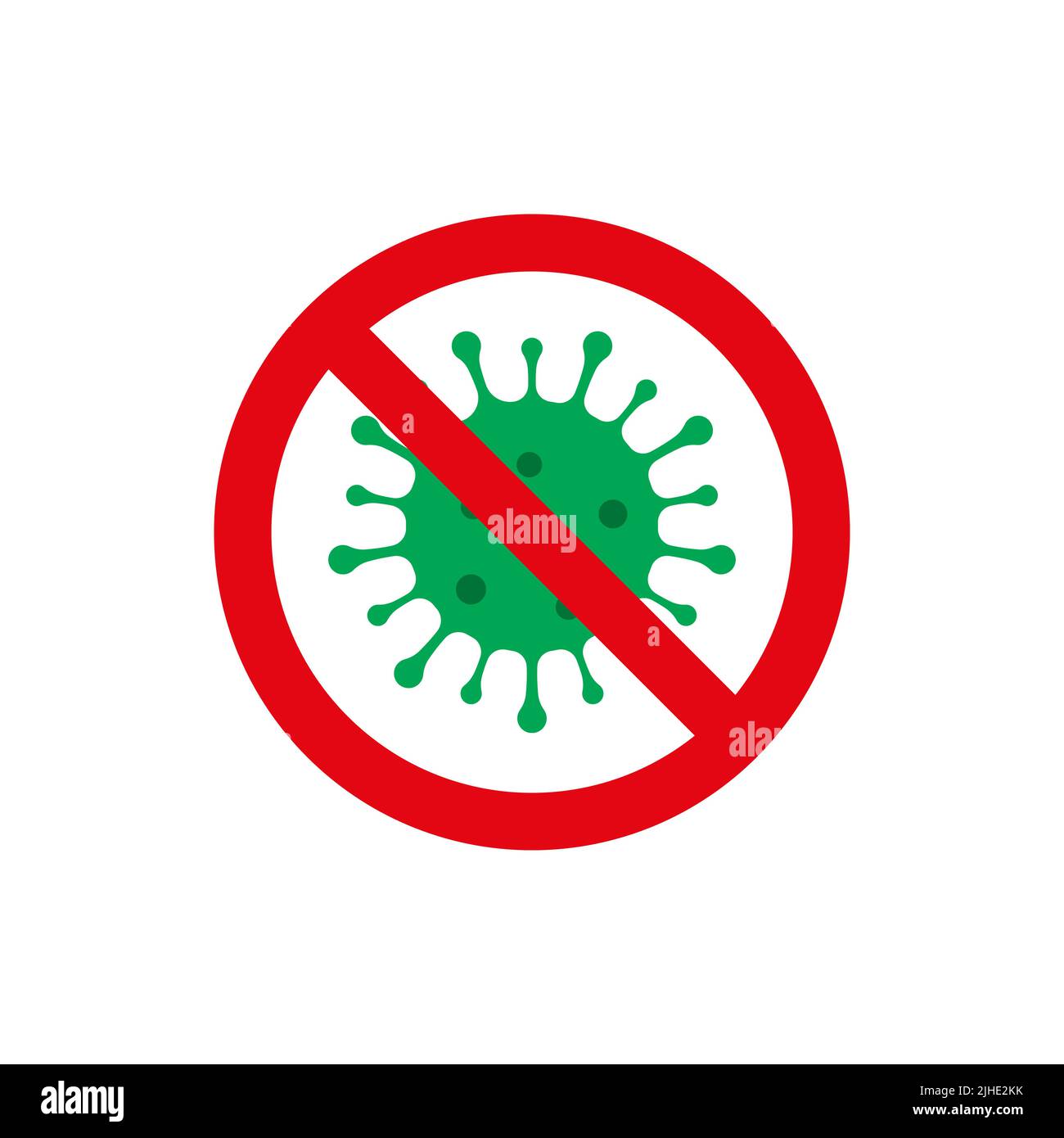 Stop coronavirus icon isolated on white background. Vector illustration Stock Vector