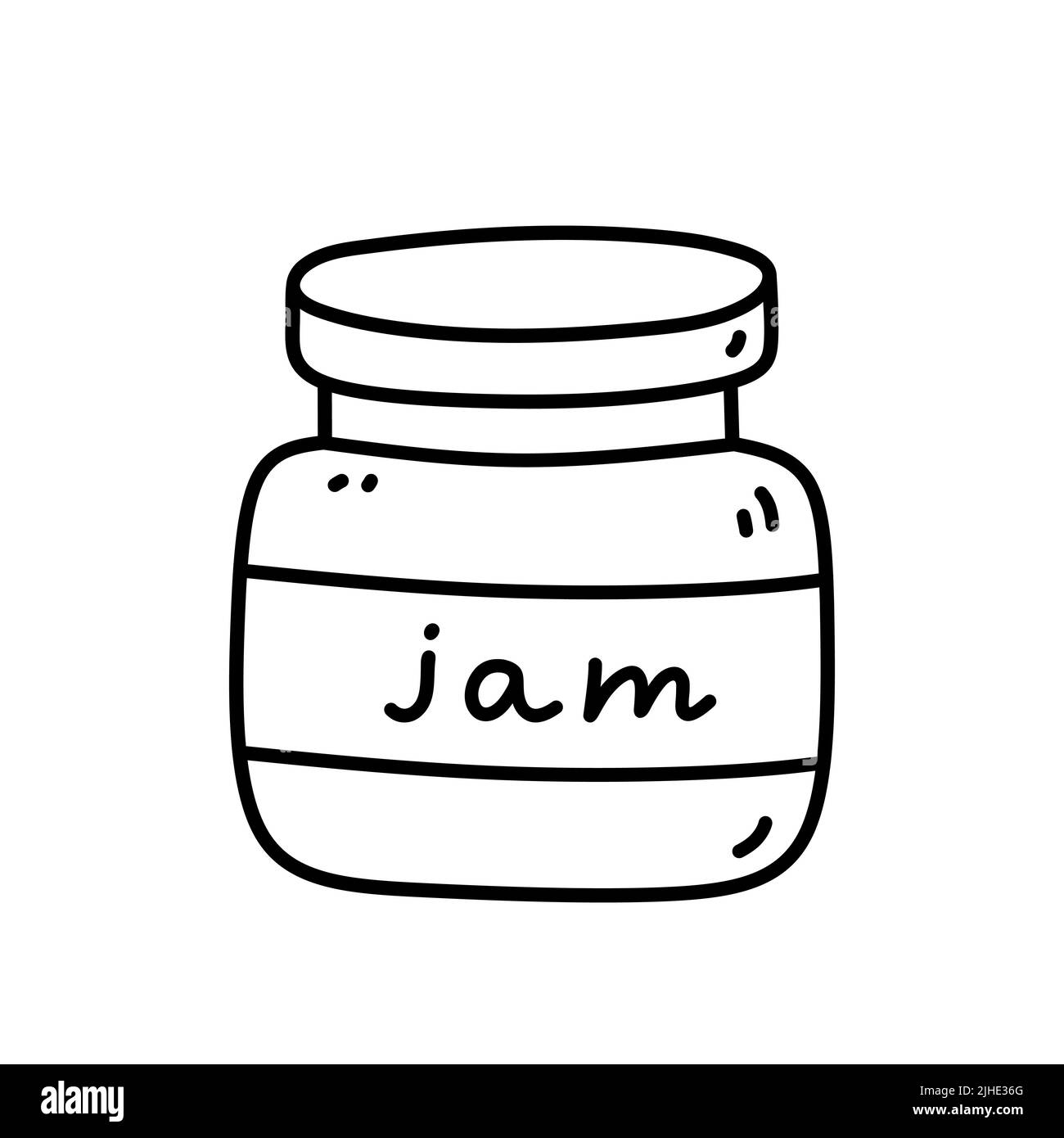 Jam jar clipart Black and White Stock Photos & Images Alamy