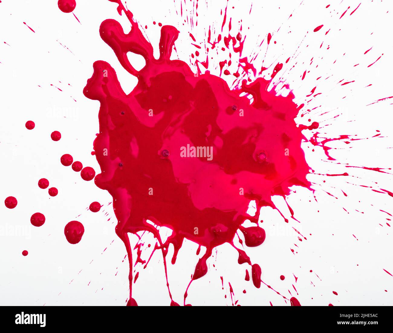 Red blot isolated on white Stock Photo