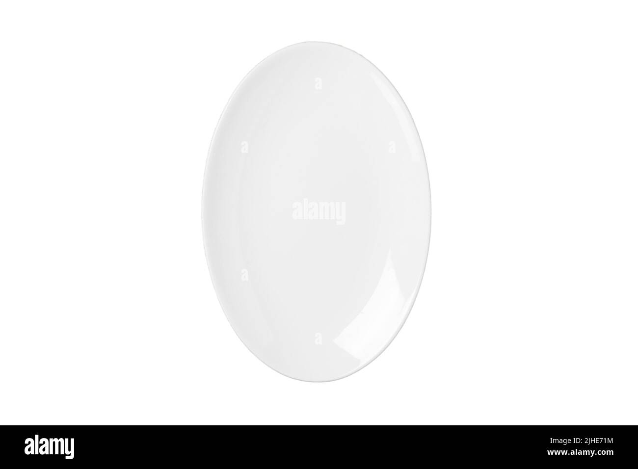 Top view of empty white plate on isolared white background Stock Photo ...