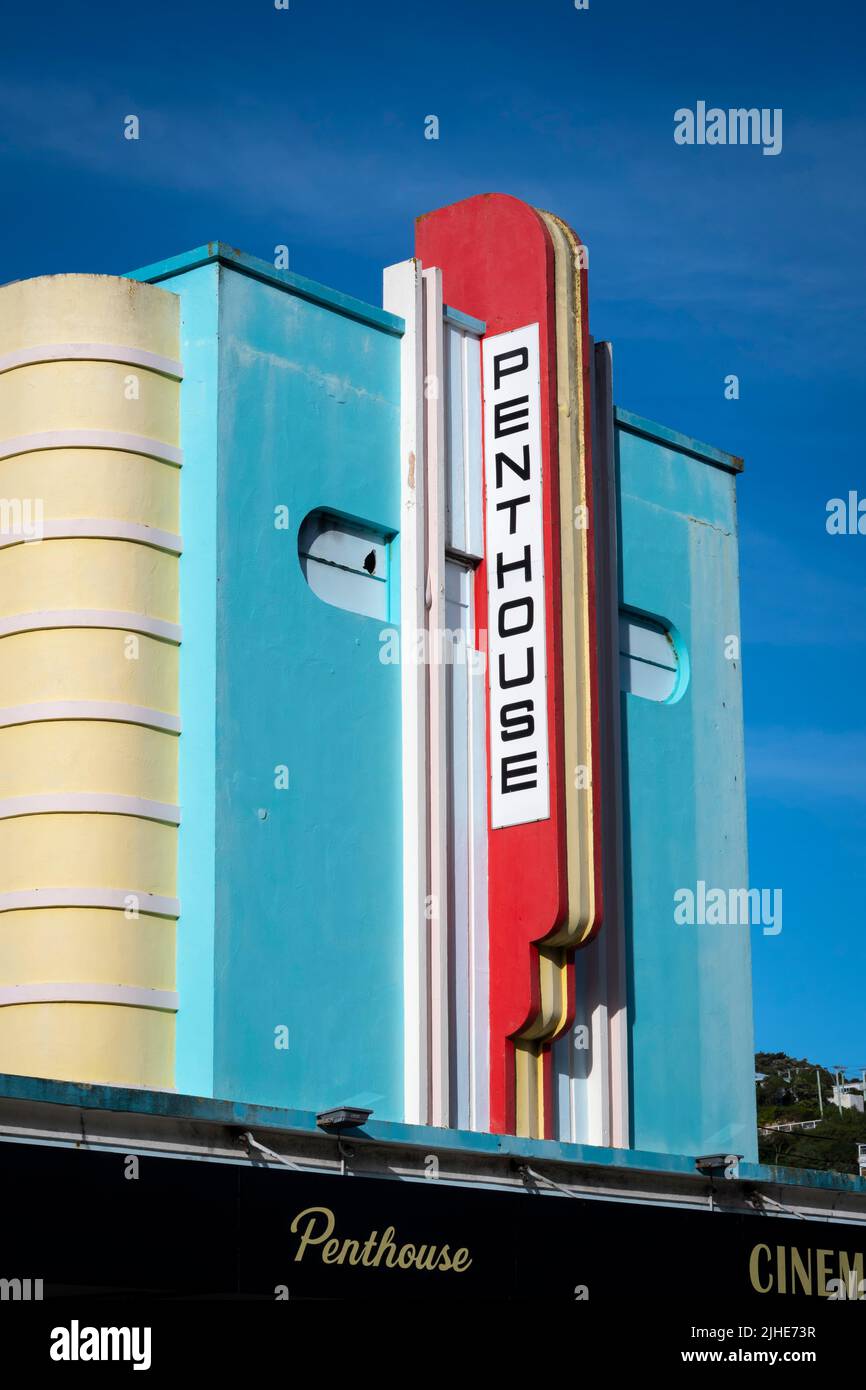 Penthouse Cinema, Brooklyn, Wellington, North Island, New Zealand Stock Photo