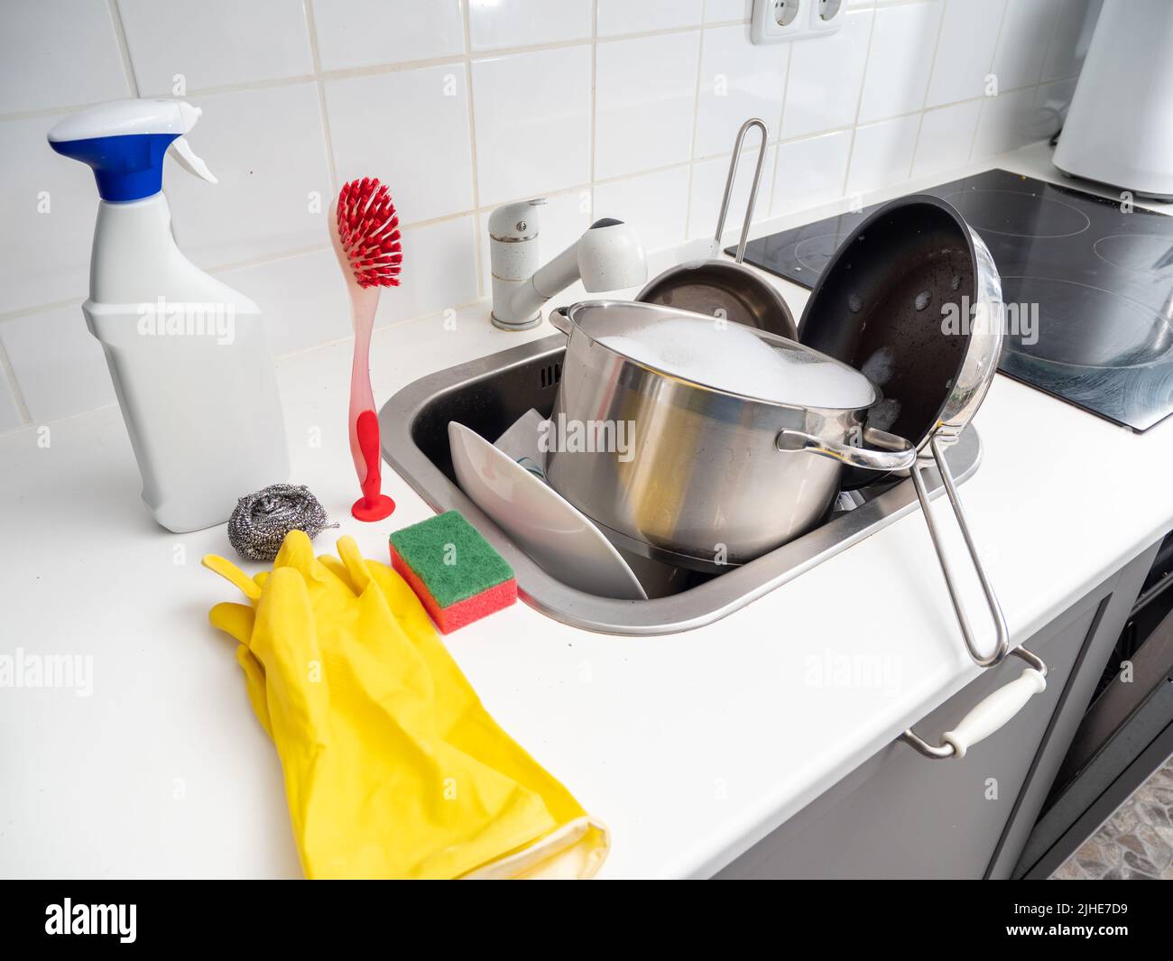 Dishwashing tools stock image. Image of house, horizontal - 59567657