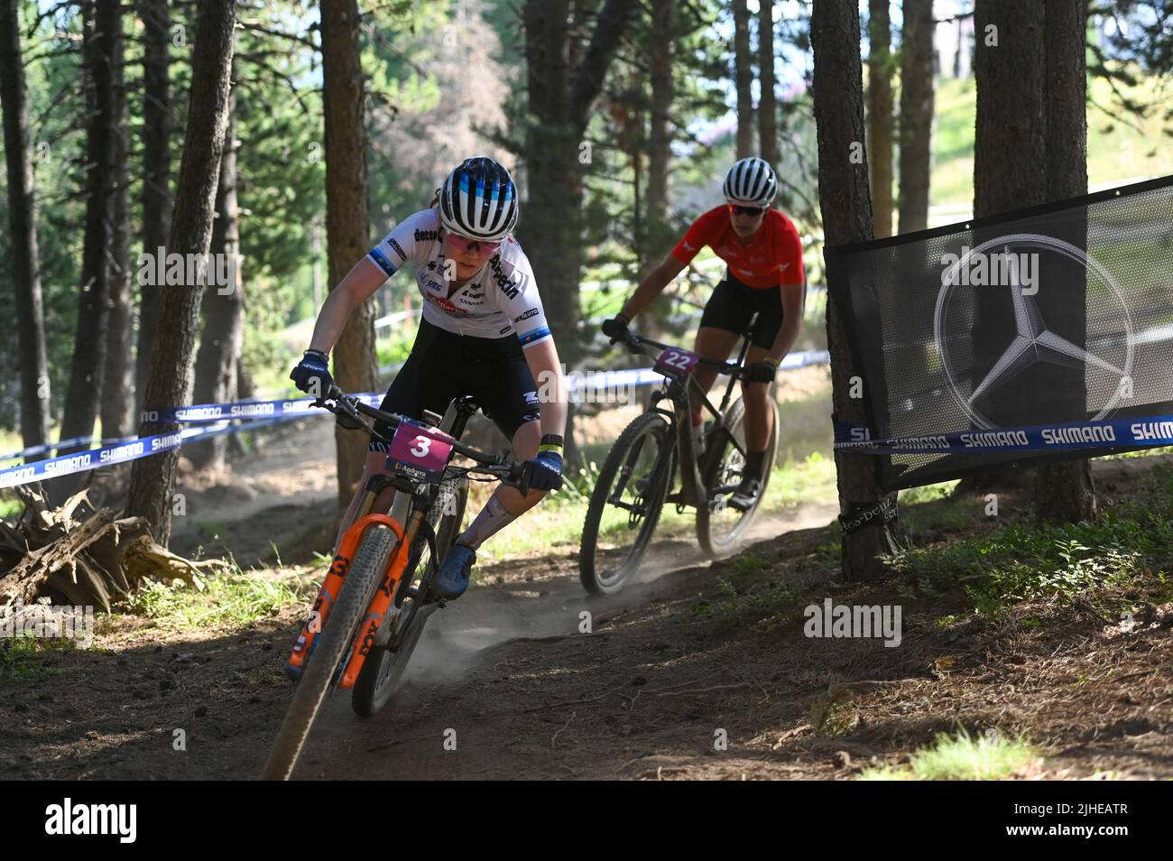 Vallnord, Andorra . July 17 2022 . UCI Mountain Bike World Cup 2022 - DAY  4, PIETERSE Puck NED in the CROSS-COUNTRY OLYMPIC Women Under 23 in the UCI  Stock Photo - Alamy