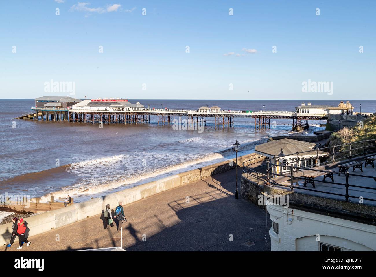 The Pier at Cromer on the North Norfolk coast a popular staycation location. East Anglia, England, UK. Stock Photo