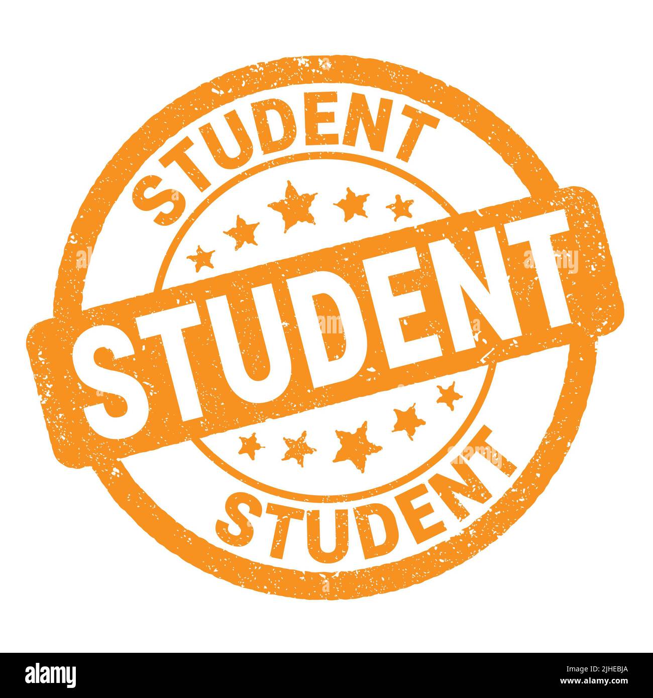 STUDENT text written on orange grungy stamp sign Stock Photo - Alamy
