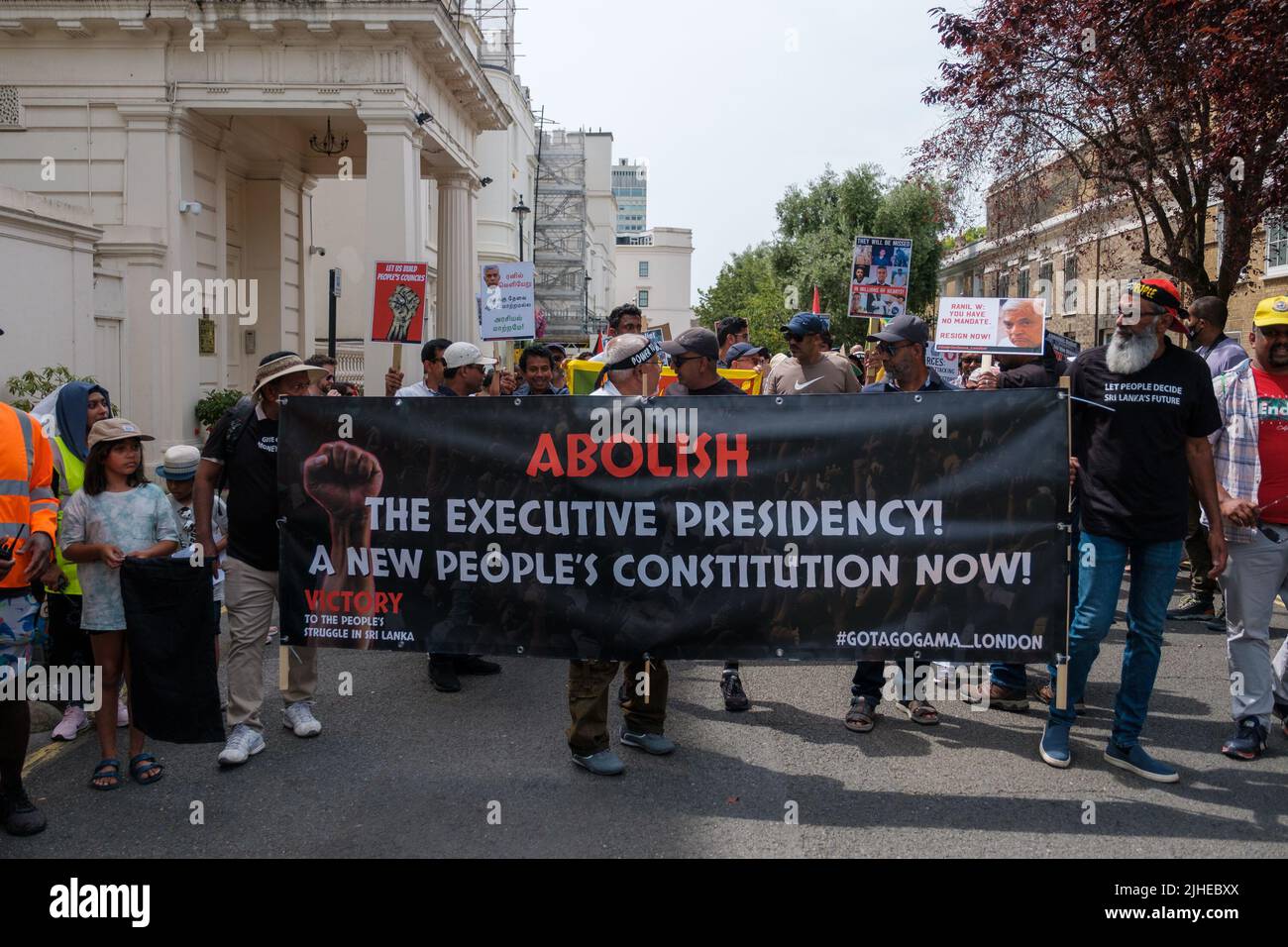 Been a few days since Protestors stormed the presidential Building and their president Resigned but they continue to fight for their right against th Stock Photo