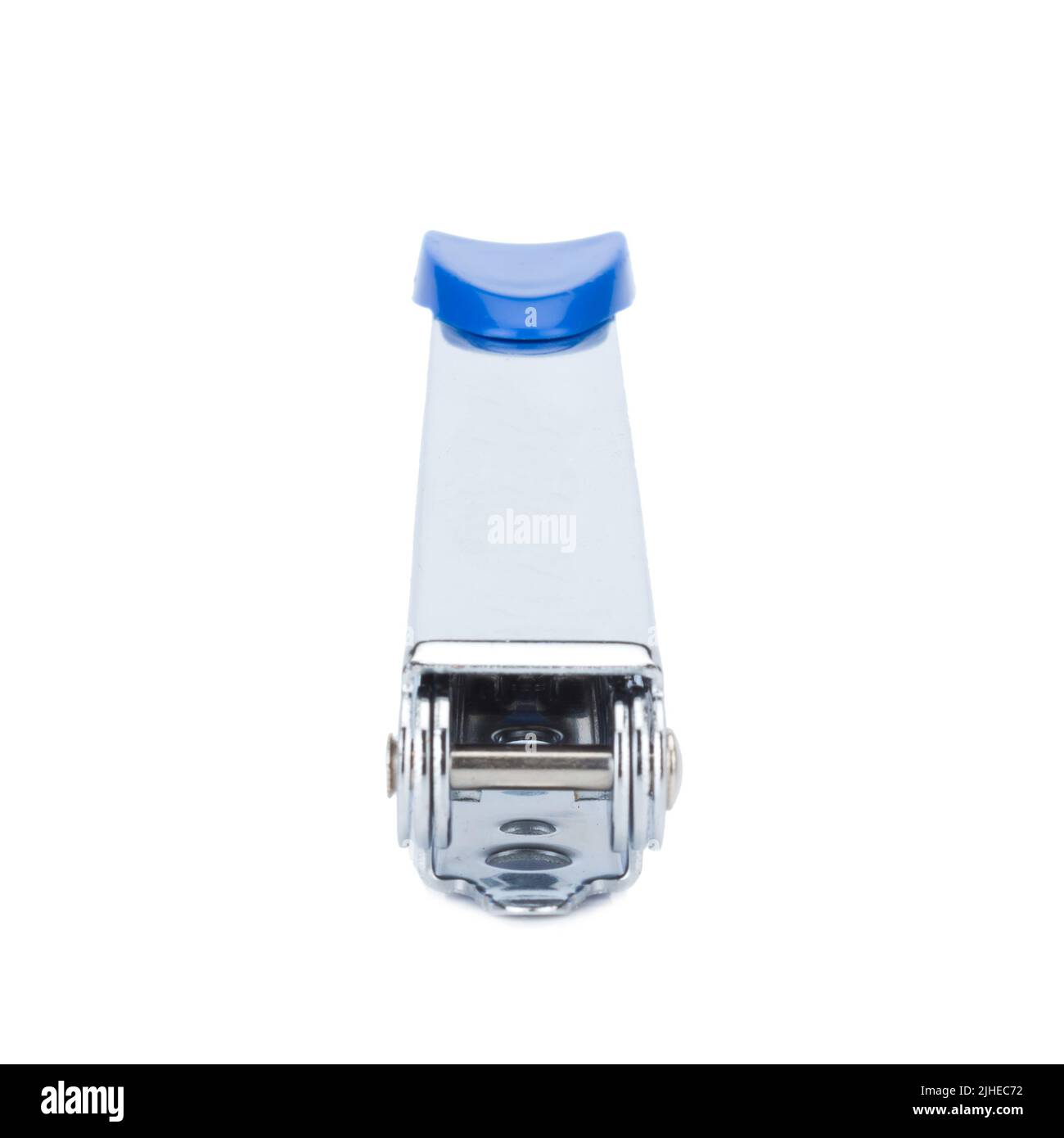 stapler steel color blue isolated on white background Stock Photo - Alamy