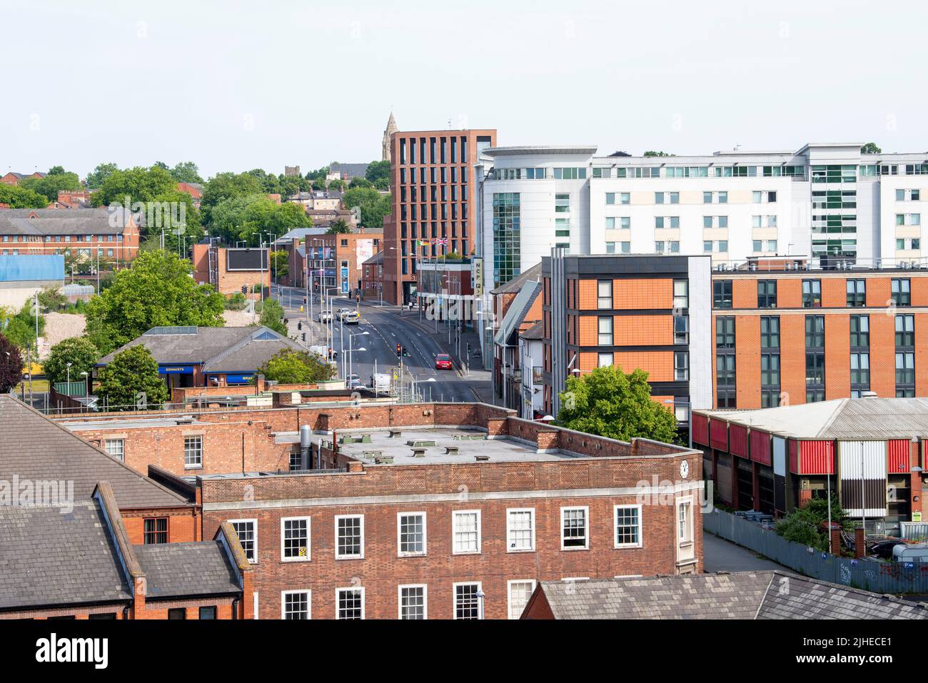 View North from the roof of the Confetti Institute in Nottingham City