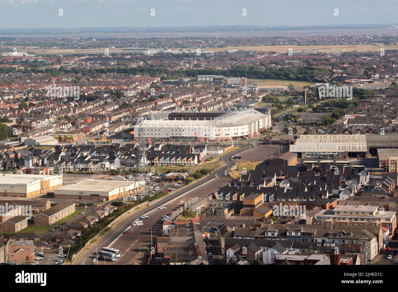 General view of Bloomfield Road, home to Blackpool FC, UK, Picture date: 14 July 2022. Credit Anthony Devlin/Alamy Live News Stock Photo